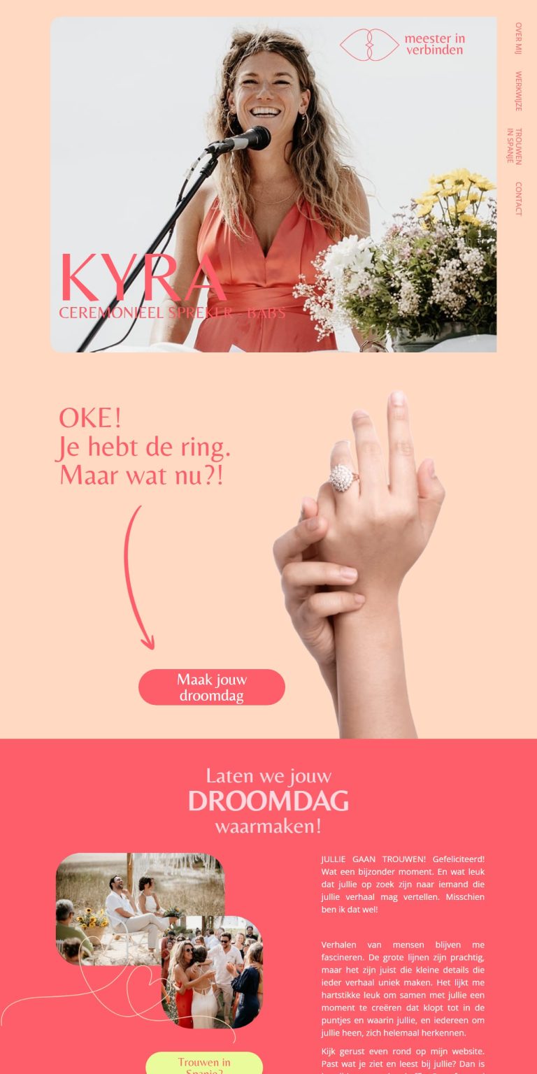 De website van Meester in verbinden